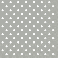 Napkins 33x33 cm - Dots Grey 