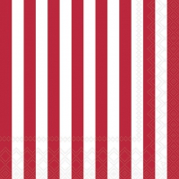 Serviettes 33x33 cm - Stripes Red 