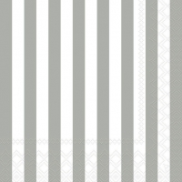 Servietten 33x33 cm - Stripes Grey 