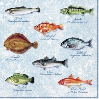 Napkins 33x33 cm - Fishes 