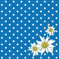 Napkins 33x33 cm - Edelweiss dots blue
