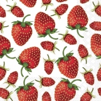 Servietten 33x33 cm - Strawberries 