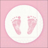 Serviettes 33x33 cm - Baby steps girl 