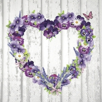 Servietten 33x33 cm - Purple Heart 