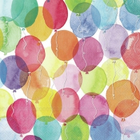 Servietten 33x33 cm - Aquarell balloons 