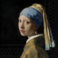 Serviettes 33x33 cm - Girl With The Pearl Earring 