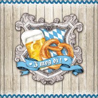Napkins 33x33 cm - Brezel & bier