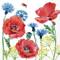 餐巾33x33厘米 - Cornflower And Poppy 
