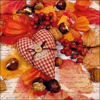Serviettes 33x33 cm - Autumn Heart 