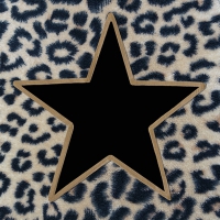 餐巾33x33厘米 - Wildlife Star Black 
