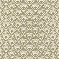 餐巾33x33厘米 - Art Deco Gold/White 