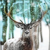 Servietten 33x33 cm - Winter Deer 