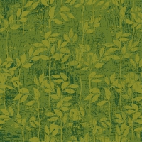 Napkins 33x33 cm - Leaves Pattern Green 