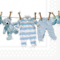 Serviettes 33x33 cm - Baby Boy Clothes 