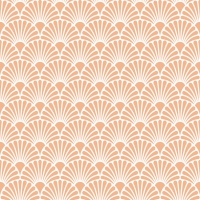 Serviettes 33x33 cm - Art Deco Coral 