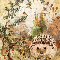 Napkins 33x33 cm - Autumn Hedgehog 