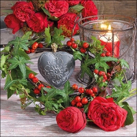 Servilletas 33x33 cm - Roses And Ivy 