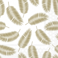 Serviettes 33x33 cm - Palm Leaves Gold 