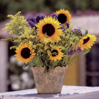 Servetten 33x33 cm - Sunflower Bouquet 