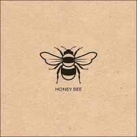 Napkins 33x33 cm - Recycled Honey Bee 