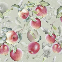 餐巾33x33厘米 - Fresh apples green 