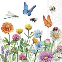 Serviettes 33x33 cm - Butterfly meadow 