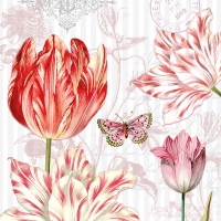 Napkins 33x33 cm - Tulips Postcards 
