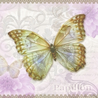 Serviettes 33x33 cm - Papillon 