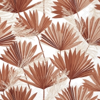 Napkins 33x33 cm - Palm Leaf Brown 