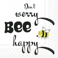 Serviettes 33x33 cm - Bee happy 