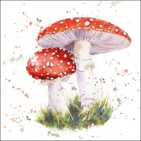 Napkins 33x33 cm - Painted fly agaric 