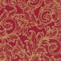 Serviettes 33x33 cm - Baroque gold/red 