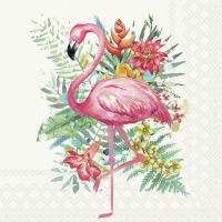 Serviettes 33x33 cm - Tropical Flamingo 