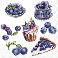 Servietten 33x33 cm - Blueberries 