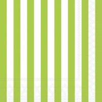 Servietten 33x33 cm - Stripes green 