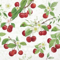 Servietten 33x33 cm - Fresh cherries 