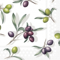Serviettes 33x33 cm - Delicious olives 