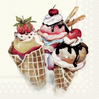 Serviettes 33x33 cm - Ice cream 