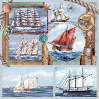 Napkins 33x33 cm - Sail away 