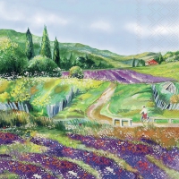 Servilletas 33x33 cm - Lavender landscape 