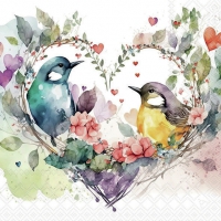 餐巾33x33厘米 - Loving birds 