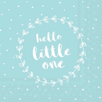 餐巾33x33厘米 - Hello little one blue 