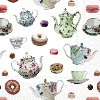 Serviettes 33x33 cm - Classic tea pots 