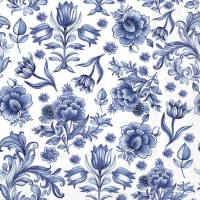 Serviettes 33x33 cm - Delft Blue flowers 