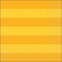 Serviettes 33x33 cm - Block stripe yellow 