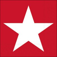 Serviettes 33x33 cm - Star red
