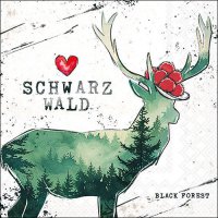 Servetten 33x33 cm - The Black Forest love