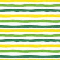 Napkins 33x33 cm - Wavy stripes green
