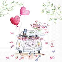 Napkins 33x33 cm - Wedding car