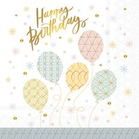 Napkins 33x33 cm - Happy balloons